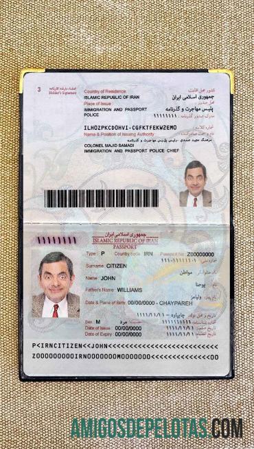 Look fotográfico do Iran Pass (presente em 2014) modelo